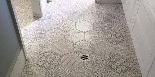 Random hexagon and subway tiles
